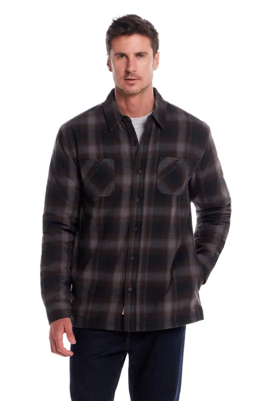 Weatherproof Vintage Sherpa Lined Shirt Jacket for Men in Mocha | F255441GK-MOCHA sold by Glik’s