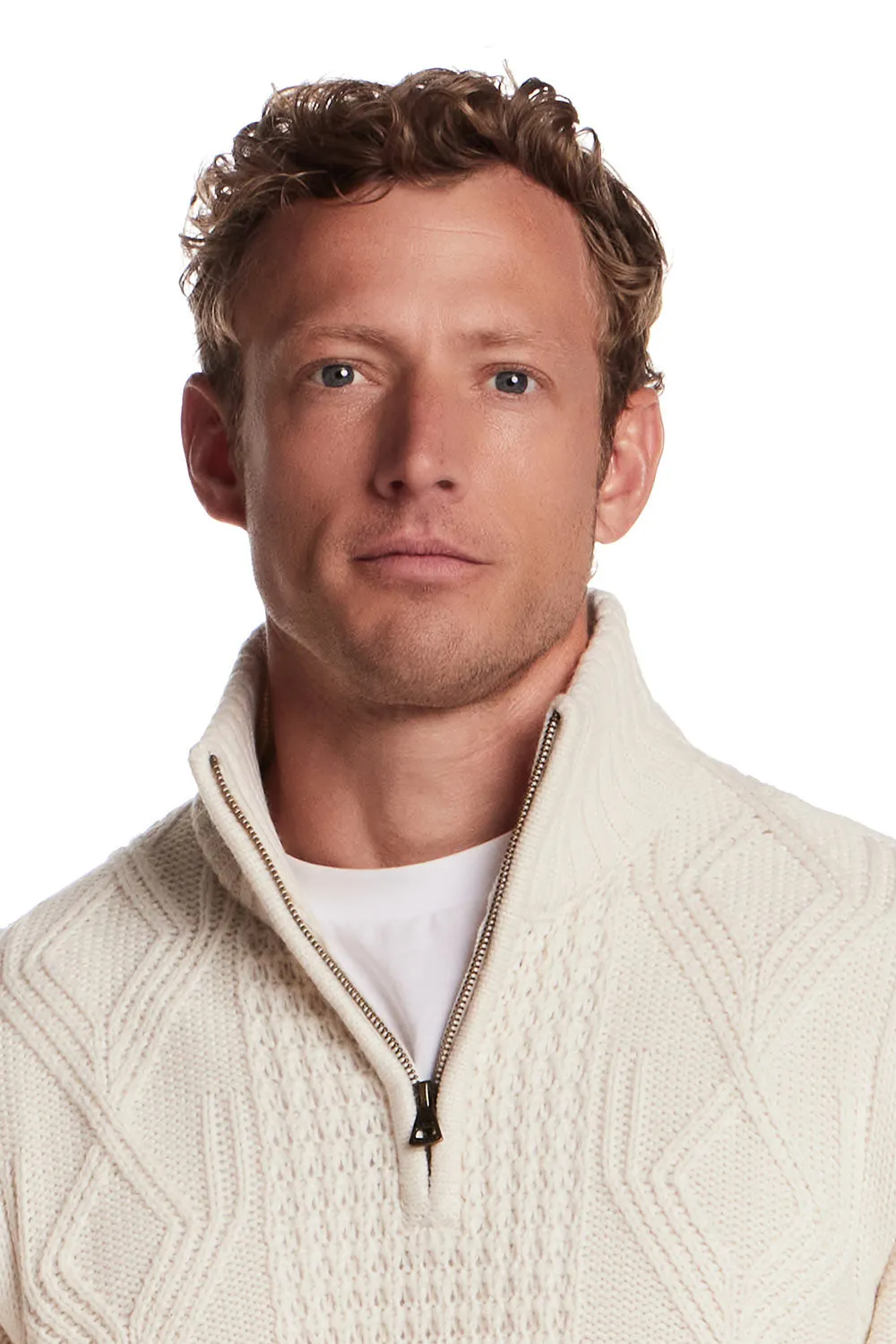 Weatherproof Vintage Chunky Shawl Collar Pullover for Men in Ecru | F2540628GK-ECRU sold by Glik’s product image thumbnail 4