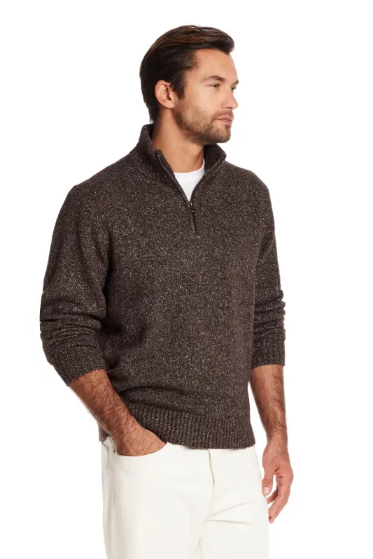 Weatherproof Vintage Fuzzy Quarter Zip for Men in Brown | F2540788GK-BRN sold by Glik’s