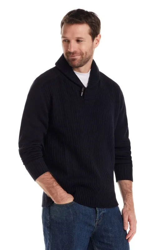 Weatherproof Vintage Shawl Collar Toggle Pullover for Men in Navy | F254110GK-NAVY sold by Glik’s