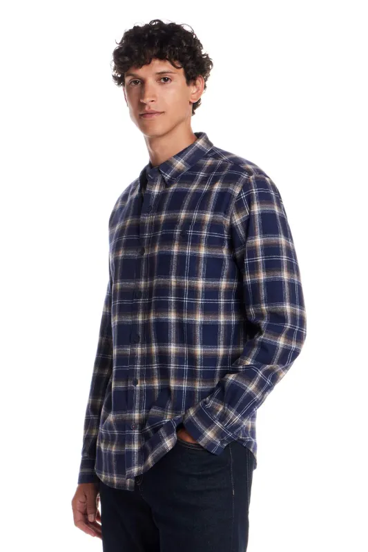 Weatherproof Vintage Brushed Flannel Shirt for Men in Ocean Cavern | F2585572GK-OCEANTAVERN sold by Glik’s