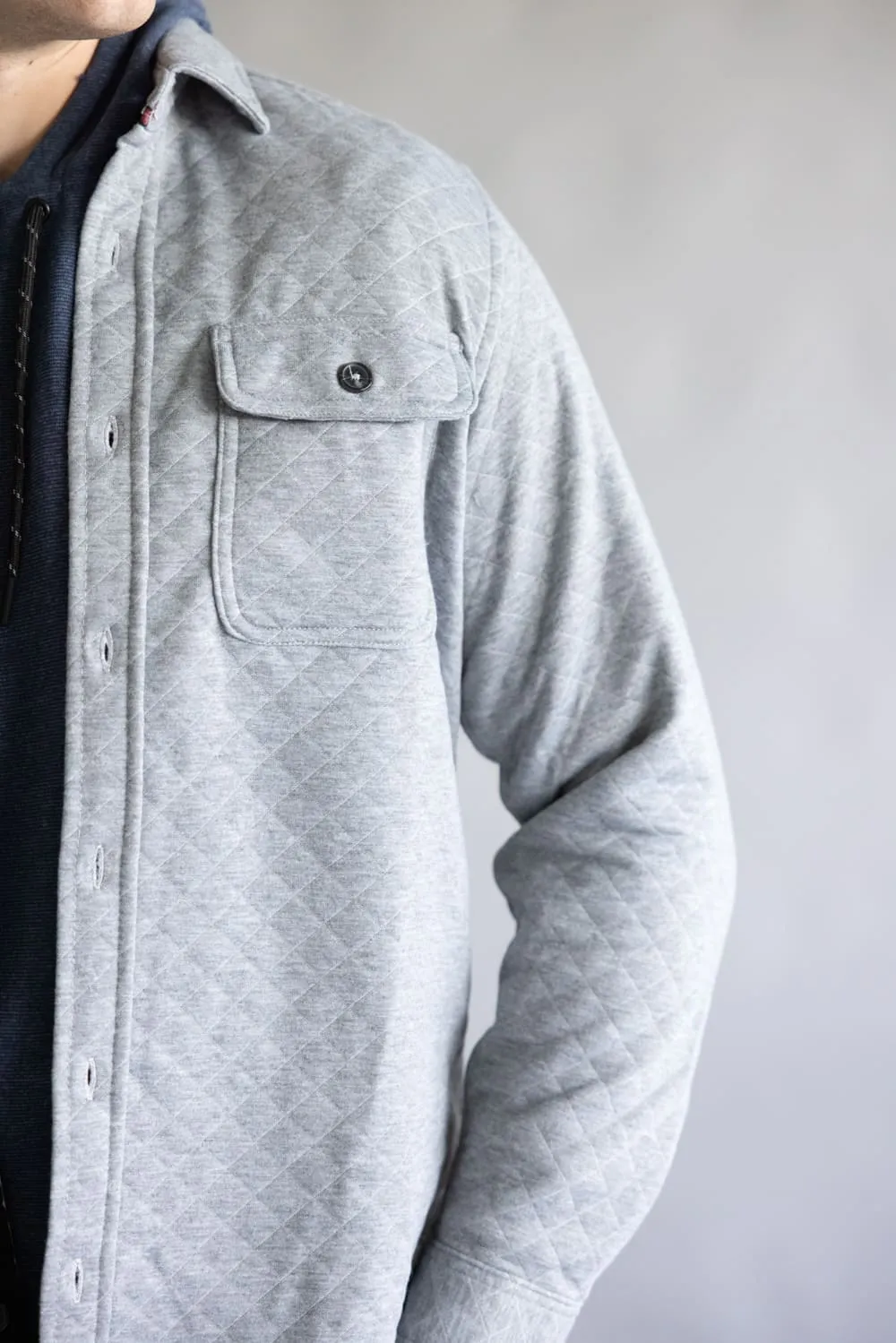 1897 Original Quilted Shirt Jacket for Men in Grey | XT8141GL-GREY sold by Glik’s product image thumbnail 5
