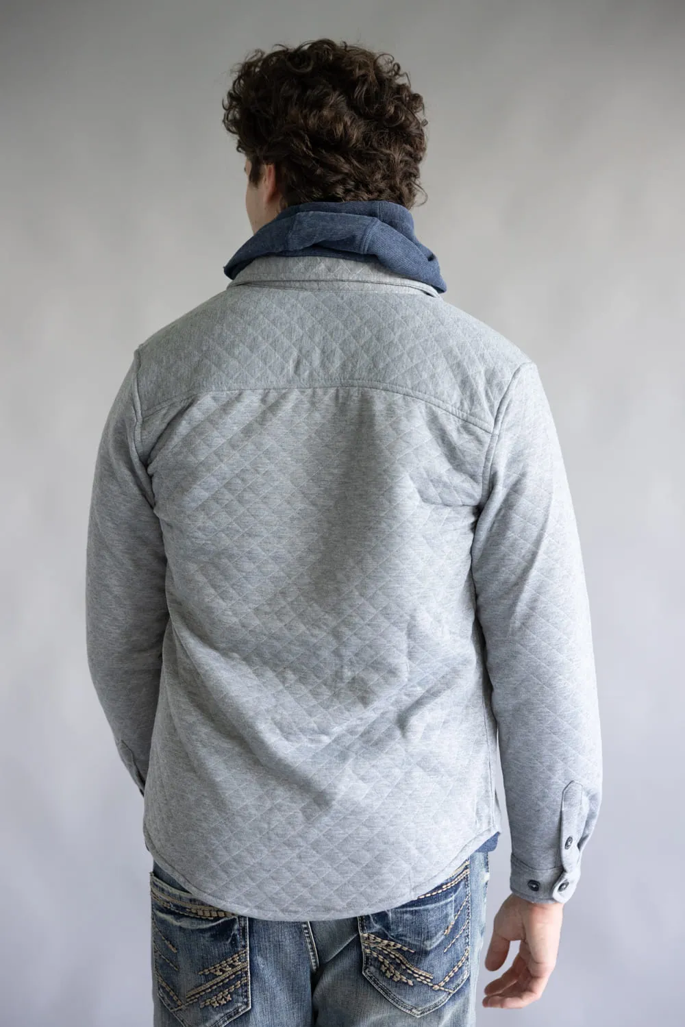 1897 Original Quilted Shirt Jacket for Men in Grey | XT8141GL-GREY sold by Glik’s product image thumbnail 2