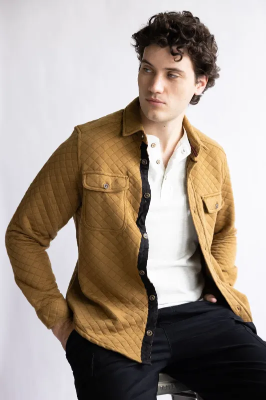 1897 Original Quilted Shirt Jacket for Men in Earth | XT8141GL-EARTH sold by Glik’s