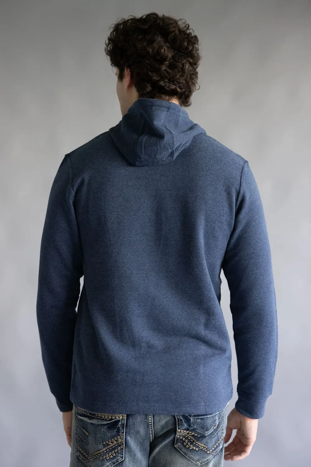 Fleece Lined Hoodie for Men in Navy | TT8115GL-NAVY sold by Glik’s product image thumbnail 2