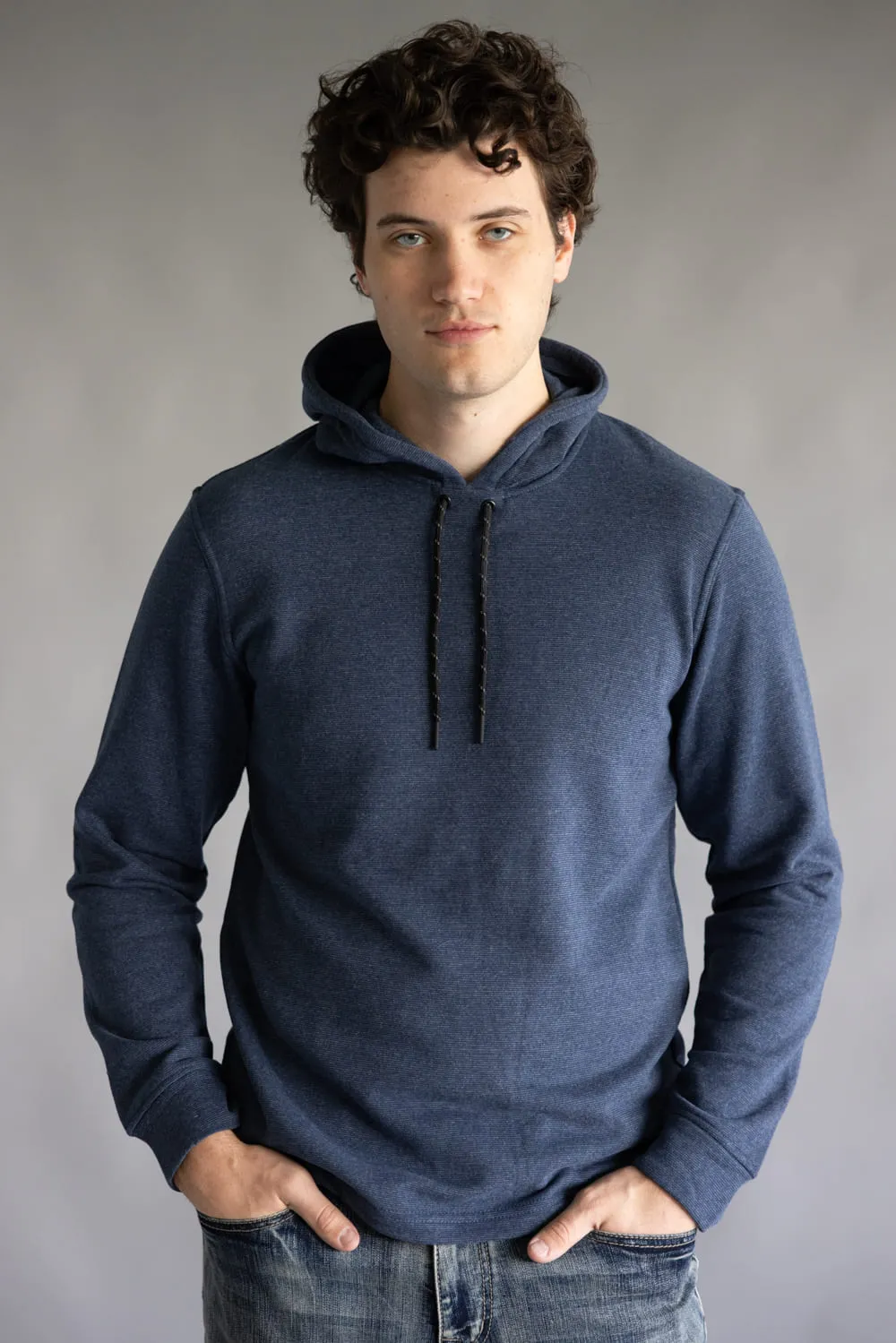 Fleece Lined Hoodie for Men in Navy | TT8115GL-NAVY sold by Glik’s product image thumbnail 5