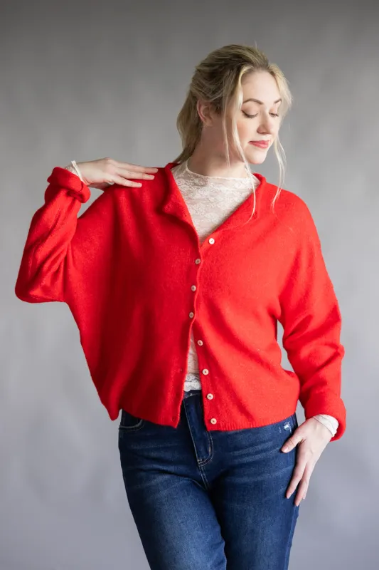 Things Between Piper Cardigan for Women in Red | TBW237-RED sold by Glik’s