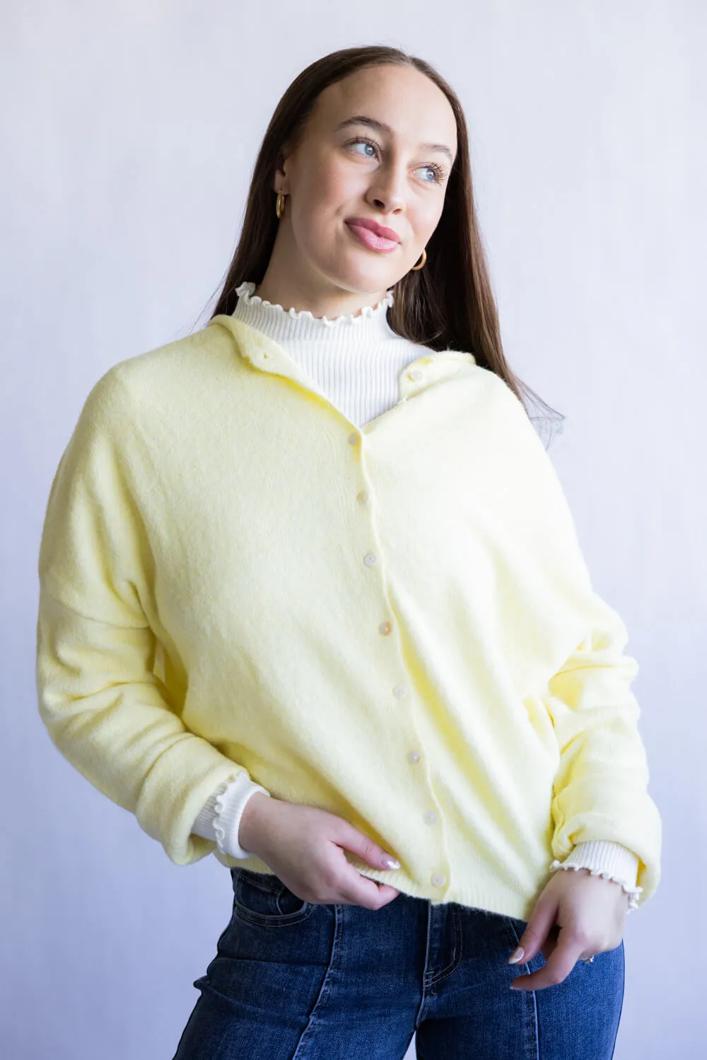 Things Between Piper Cardigan for Women in Butter | TBW237-BTR sold by Glik’s