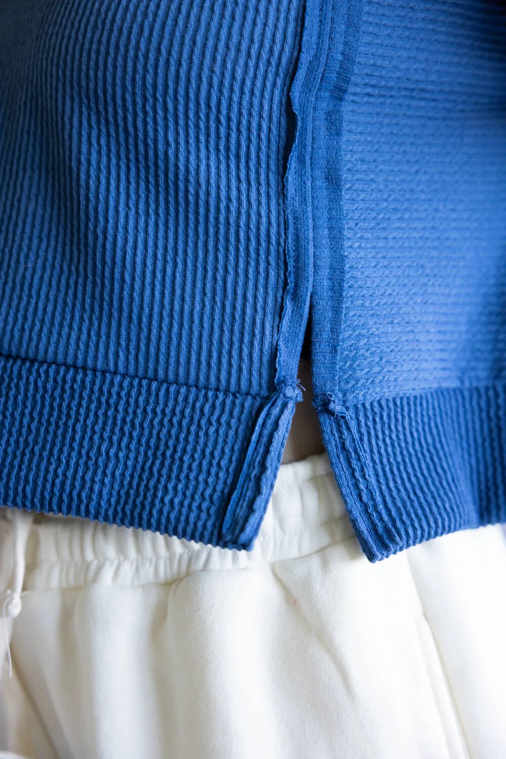 Simply Southern V-Neck Crop Pullover Top for Women in Dark Blue | PP-0225-SWTR-KNT-DKBLUE sold by Glik’s product image thumbnail 5