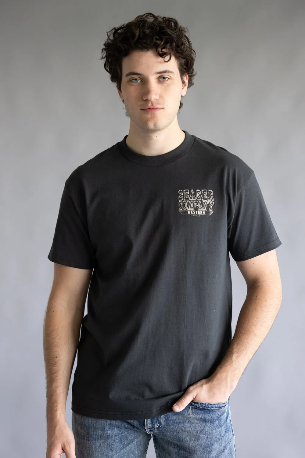 Seager Rattler Graphic T-Shirt for Men in Black | MTF25TRATTBLK-BLK sold by Glik’s product image thumbnail 2