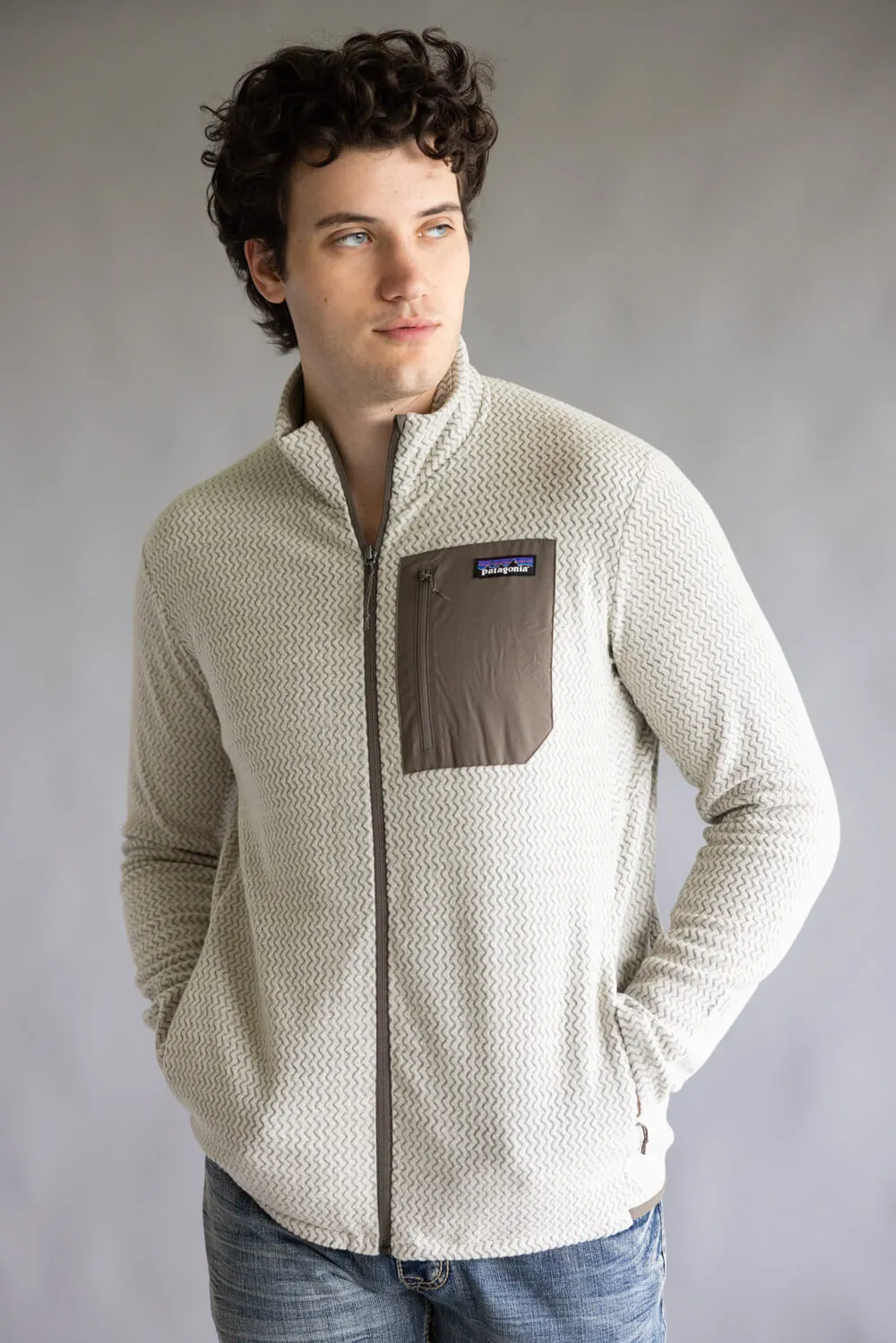 Patagonia Men’s R1 Air Jacket in Pelican | 40275-PLCN PELICAN sold by Glik’s product image thumbnail 4