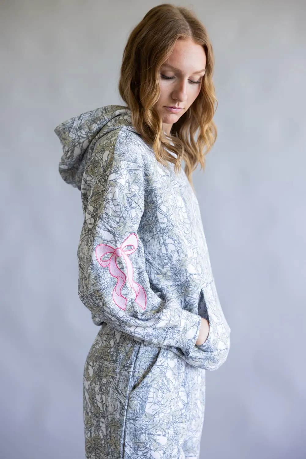 Simply Southern Alice Bow Hoodie for Women in Grey Camo | PP-0225-HD-ALICE-CAMO sold by Glik’s product image thumbnail 5