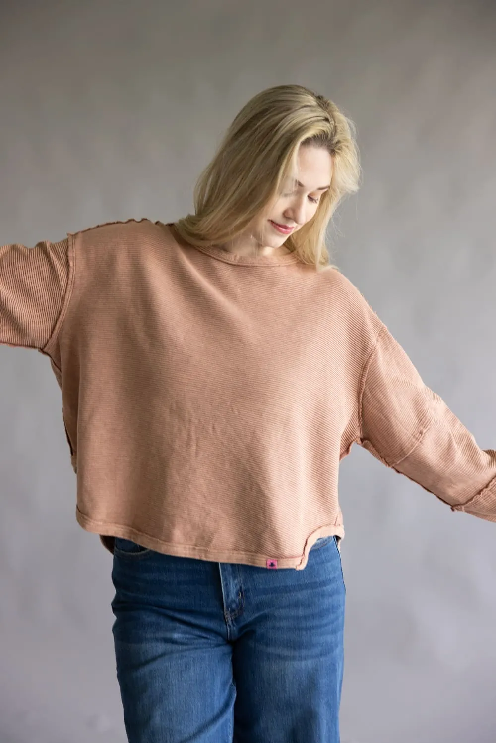 Simply Southern Sabrina Pullover Crewneck for Women in Umber | PP-0225-PULL-SABRINA-UMBER sold by Glik’s product image thumbnail 3