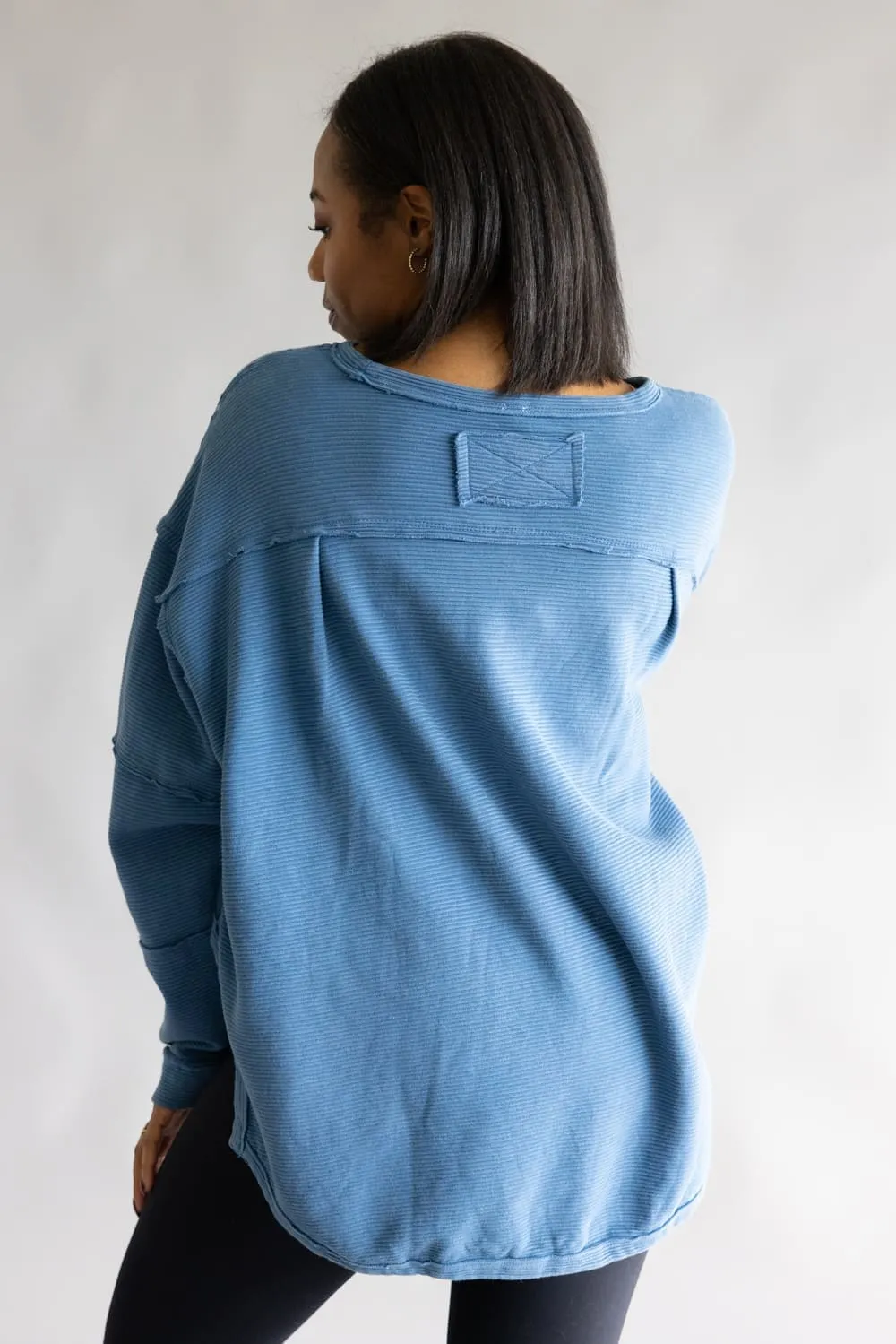 Simply Southern Sabrina Pullover Crewneck for Women in Dark Blue | PP-0225-PULL-SABRINA-DKBLUE sold by Glik’s product image thumbnail 5