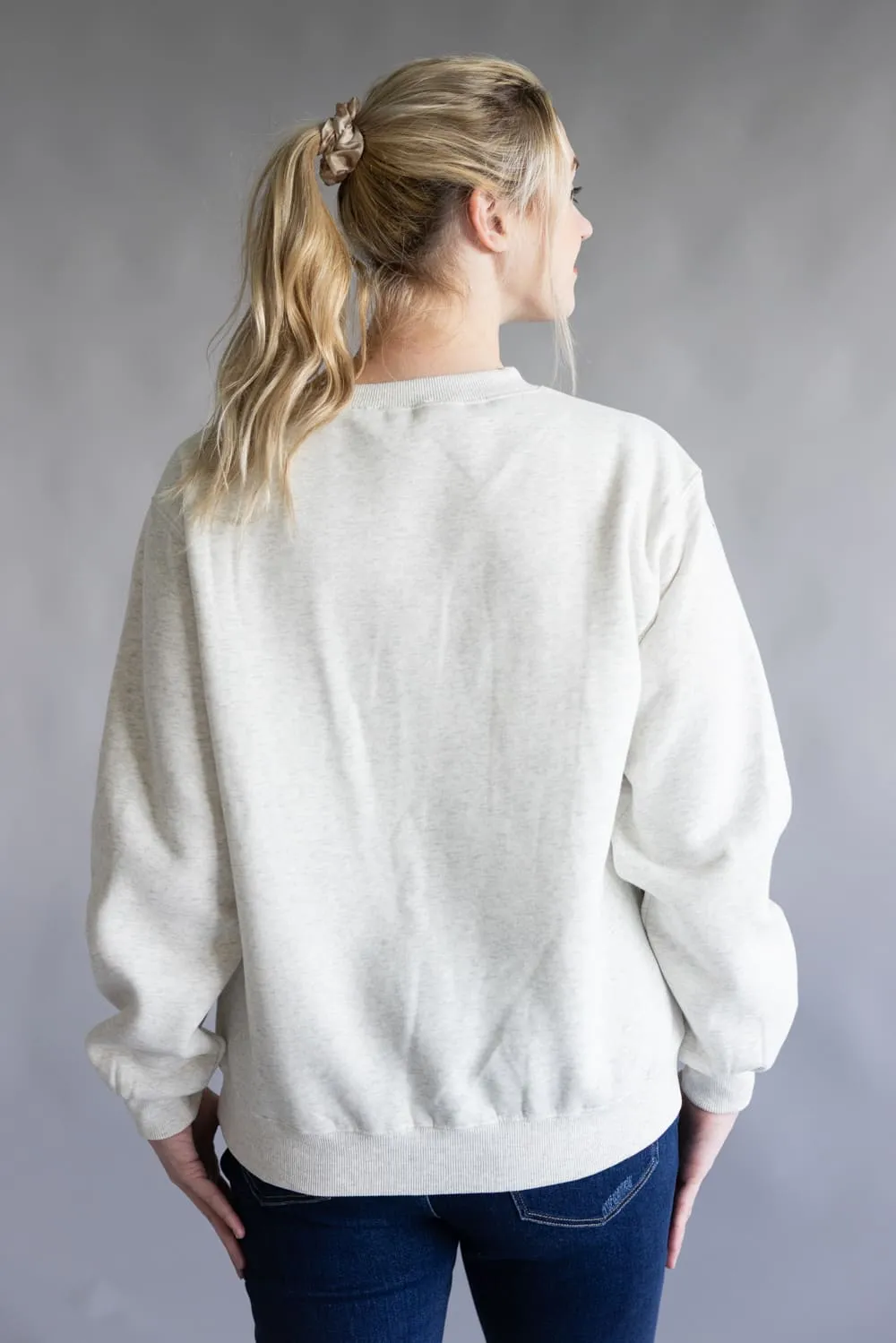 Merry Everything Embroidered Sweatshirt for Women in Heather Gray | IKT300293-01-HGREY sold by Glik’s product image thumbnail 2