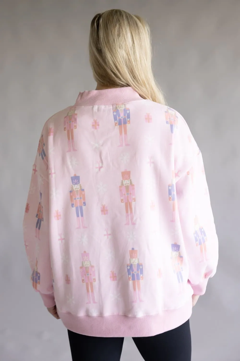 Nutcracker Mock Neck Sweatshirt for Women in Pink | KDC-PSW-25-LPK sold by Glik’s product image thumbnail 2