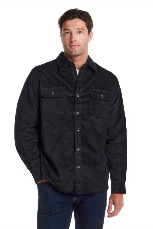 Weatherproof Vintage Superfine Corduroy Overshirt for Men in Moonless Night | F2585916GK-MOONLESSNIGHT sold by Glik’s