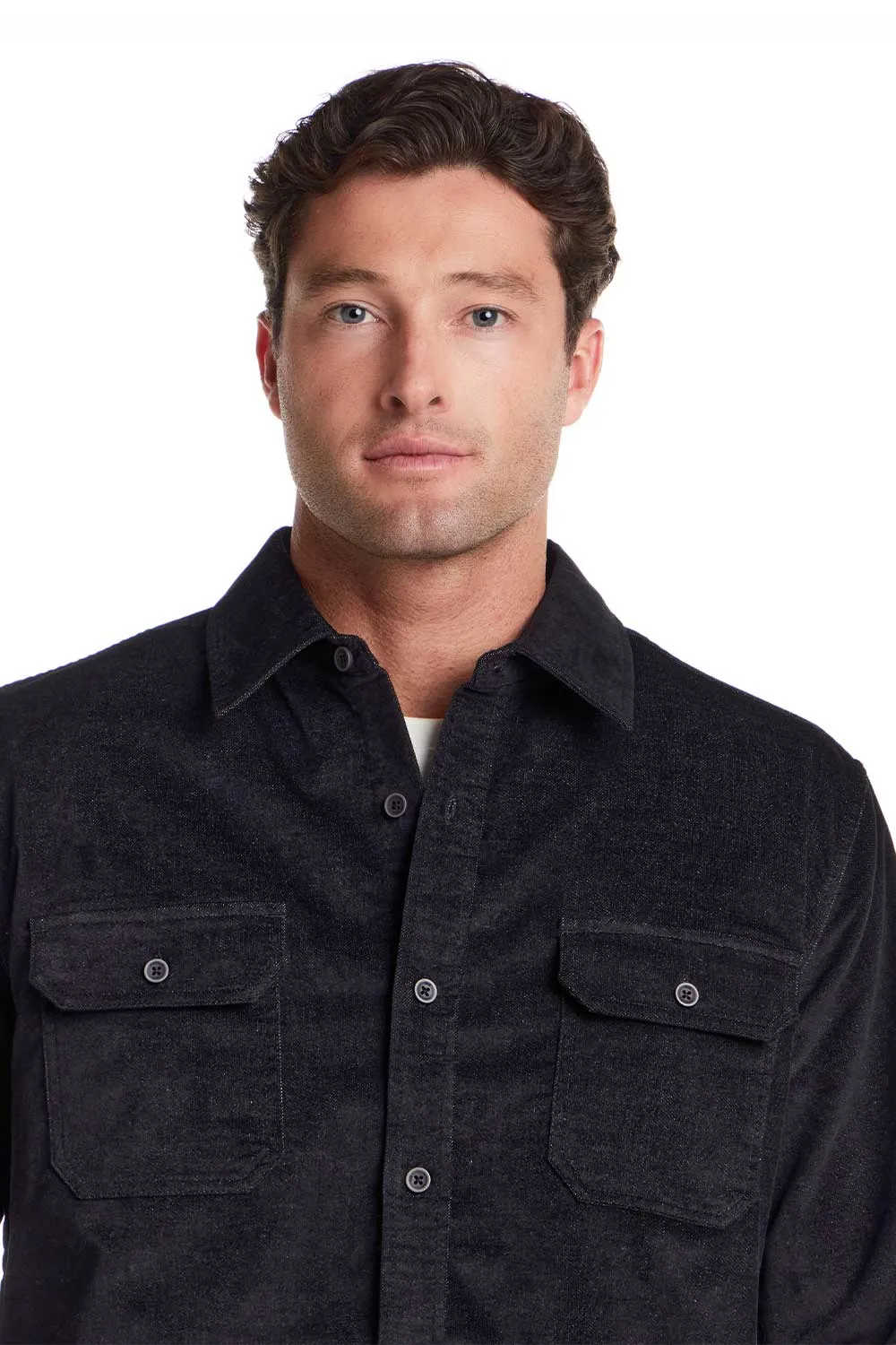 Weatherproof Vintage Superfine Corduroy Overshirt for Men in Moonless Night | F2585916GK-MOONLESSNIGHT sold by Glik’s product image thumbnail 3