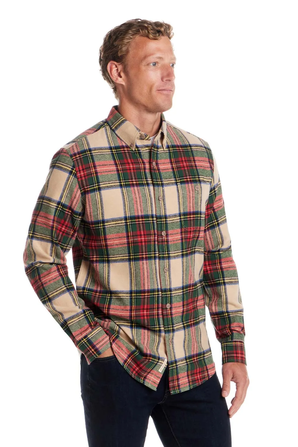 Weatherproof Vintage Brushed Flannel Shirt for Men in Bold Beige | F2585217GK-BOLDBEIGE sold by Glik’s product image thumbnail 4