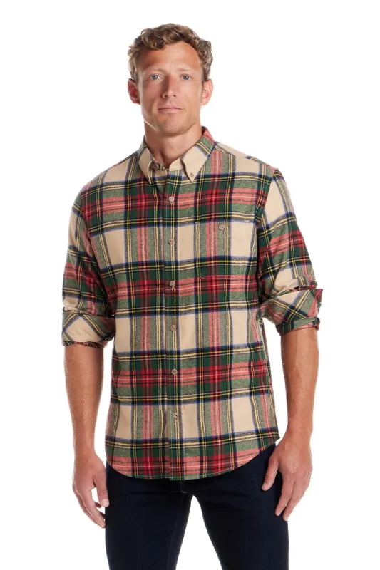 Weatherproof Vintage Brushed Flannel Shirt for Men in Bold Beige | F2585217GK-BOLDBEIGE sold by Glik’s