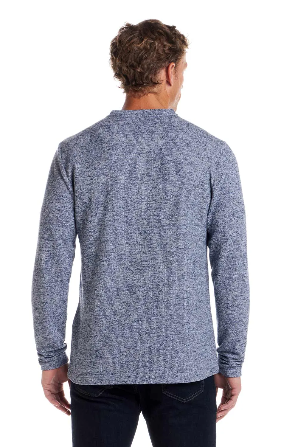 Weatherproof Vintage Mixy Henley Long Sleeve Shirt for Men in Navy | F2521952GK-NAVY sold by Glik’s product image thumbnail 2