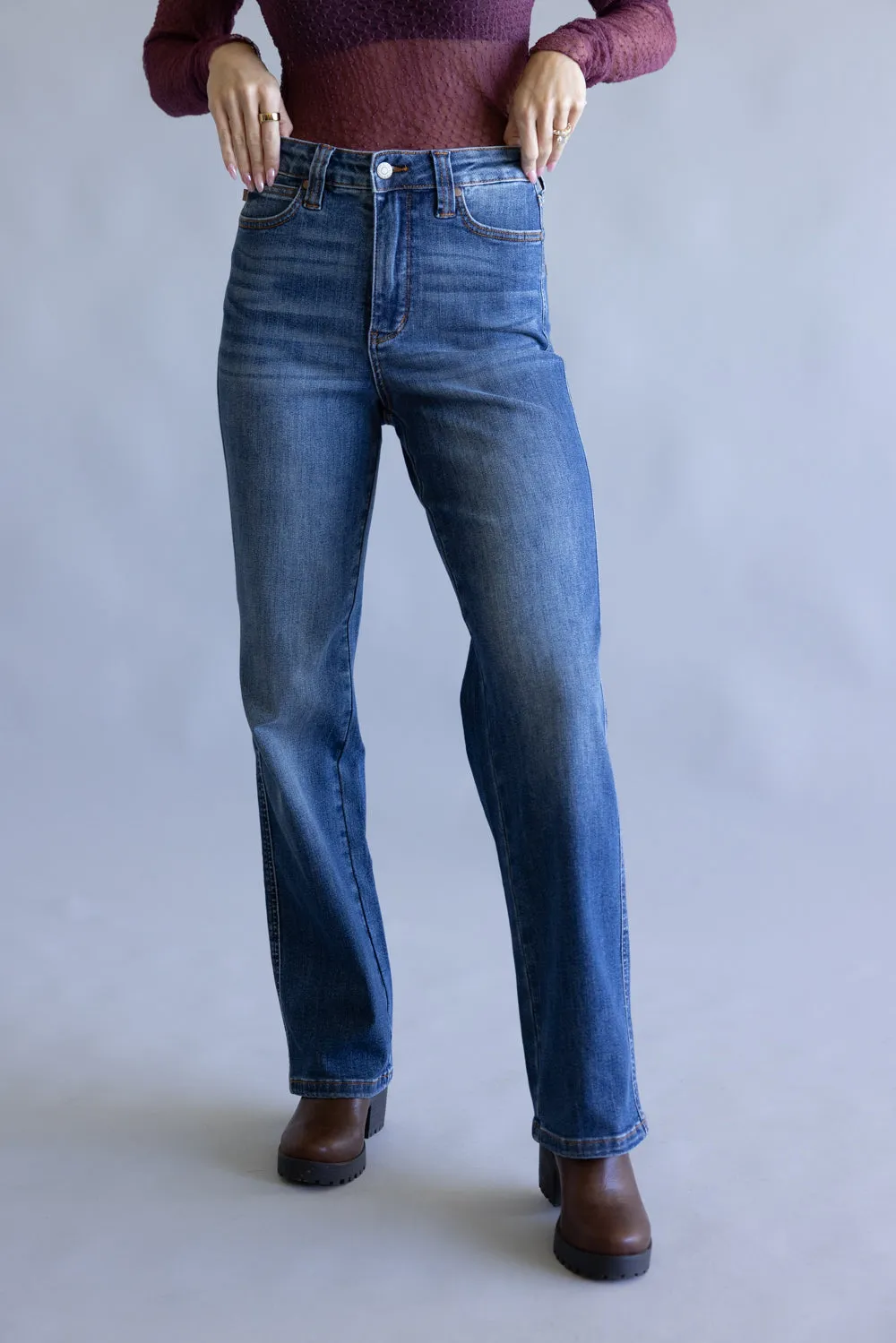 Judy Blue Tummy Control Straight Leg Jeans for Women | 881000REG sold by Glik’s
