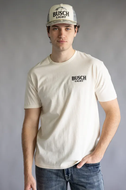 Busch Light Boat Dogs T-Shirt for Men in Cream | 2245-NATURAL sold by Glik’s