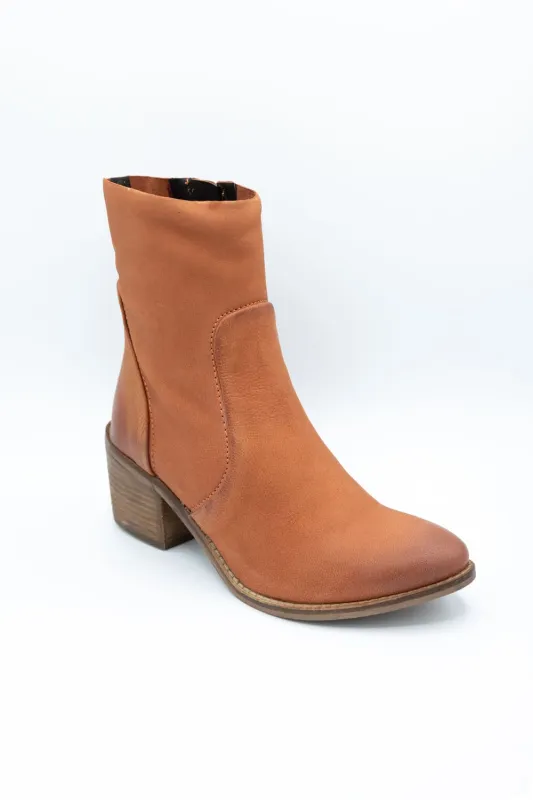 Diba True Leather Booties for Women in Spice Orange | 36816-SPICE sold by Glik’s