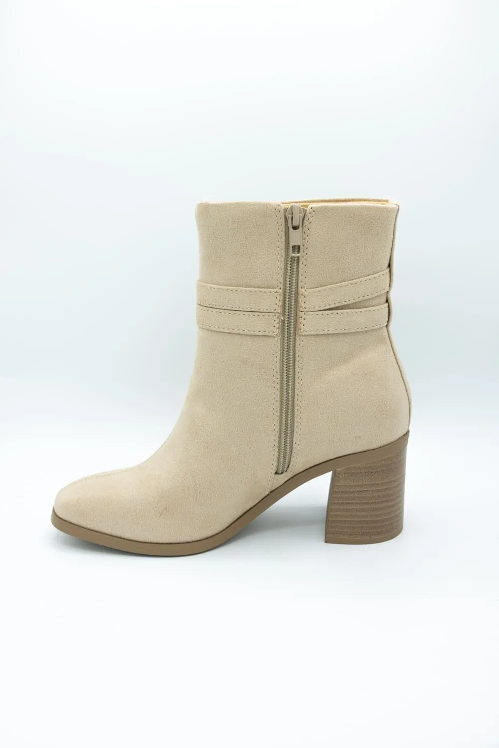 Soda Timmy Buckle Ankle Booties for Women in Beige | TIMMY-S CAMEL sold by Glik’s product image thumbnail 5