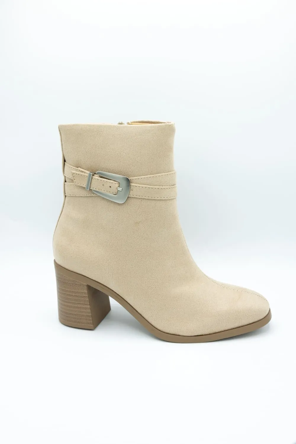 Soda Timmy Buckle Ankle Booties for Women in Beige | TIMMY-S CAMEL sold by Glik’s product image thumbnail 3