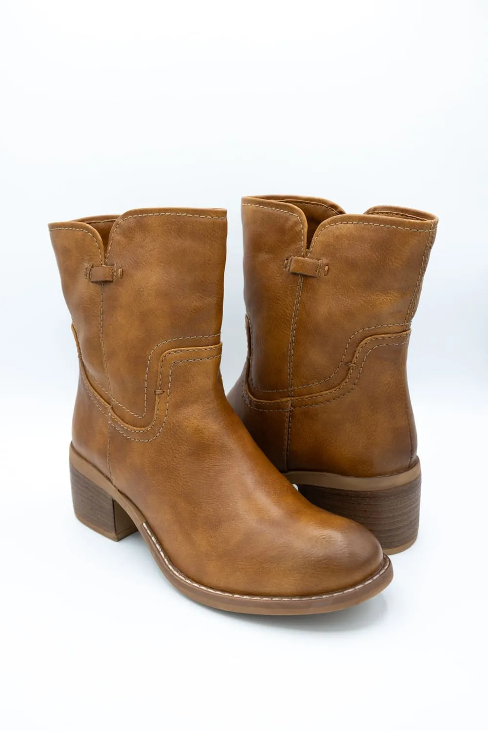 Diba True Faux Leather Booties for Women in Tan | 10007-TAN sold by Glik’s product image thumbnail 2