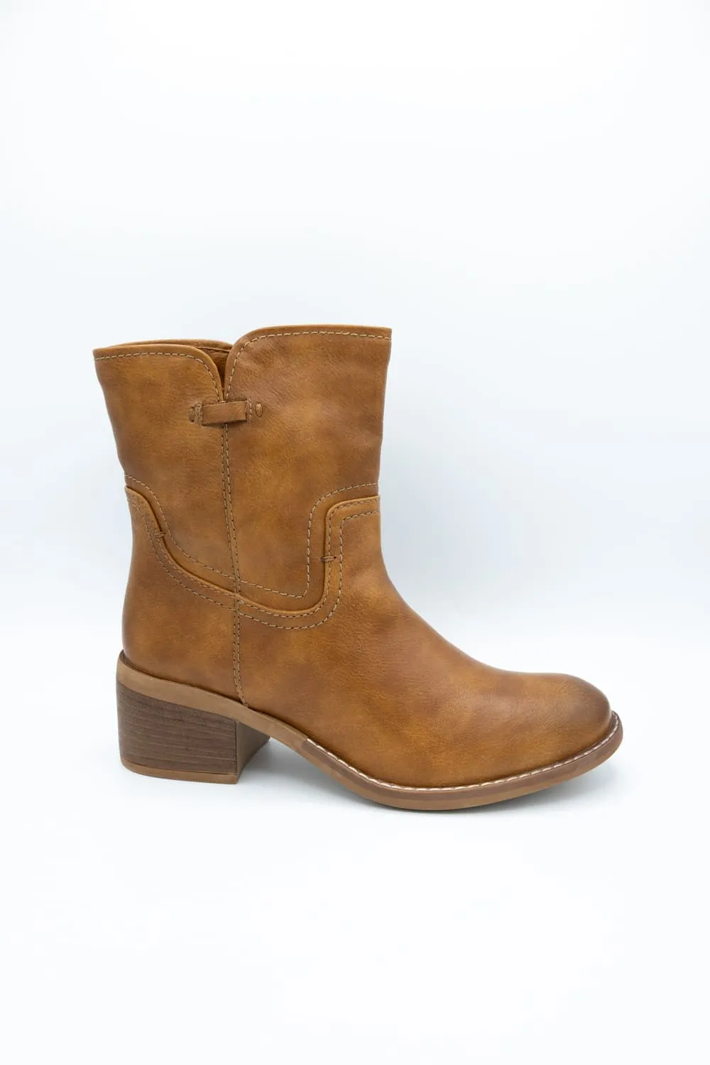 Diba True Faux Leather Booties for Women in Tan | 10007-TAN sold by Glik’s product image thumbnail 3