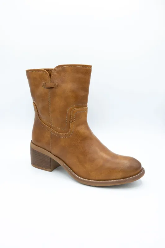 Diba True Faux Leather Booties for Women in Tan | 10007-TAN sold by Glik’s