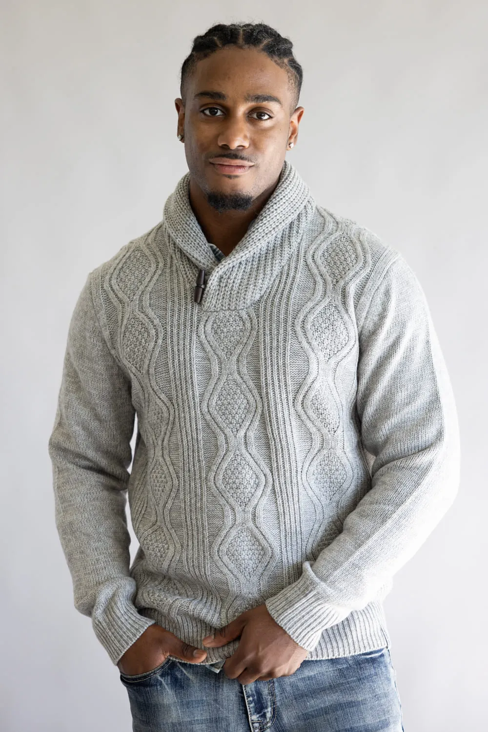 Weatherproof Vintage Shawl Collar Toggle Pullover for Men in Grey | F2540157GK-PALEGREY sold by Glik’s product image thumbnail 4