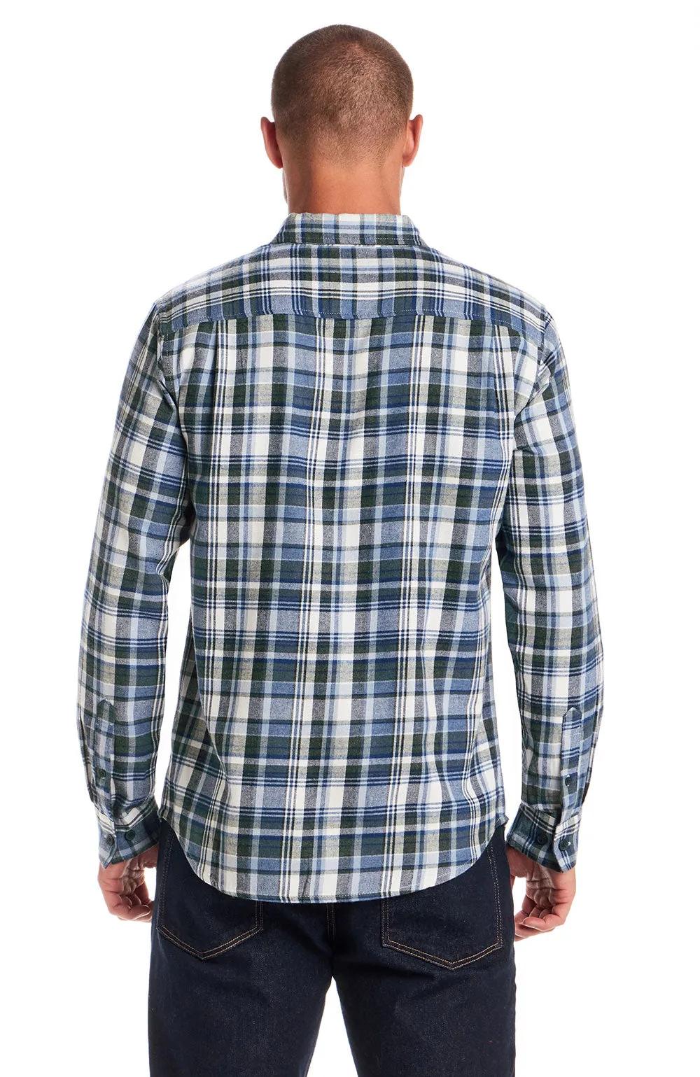 Weatherproof Vintage Brushed Flannel Shirt for Men in Blue Fusion | F2585755GK-BLUEFUSION sold by Glik’s product image thumbnail 3