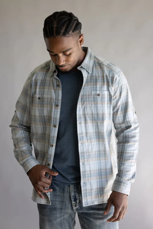Marsh Wear Westerly Flannel Shirt for Men in Fog | MWW2020-FOG made by Marsh Wear Clothing