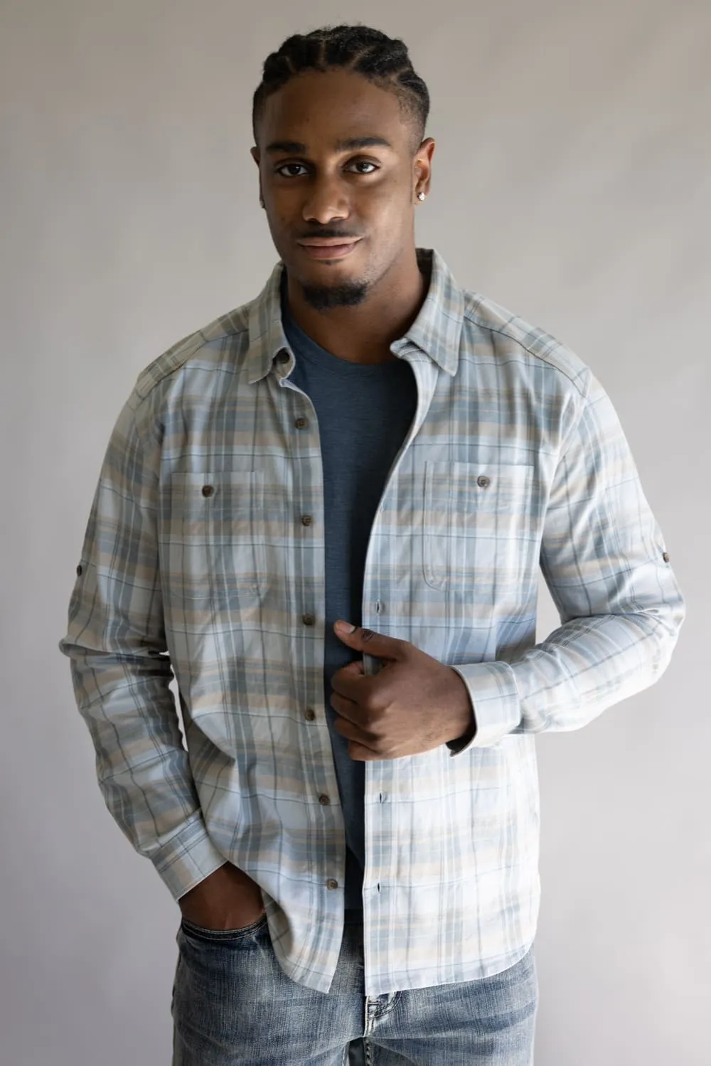 Marsh Wear Westerly Flannel Shirt for Men in Fog | MWW2020-FOG sold by Glik’s product image thumbnail 2