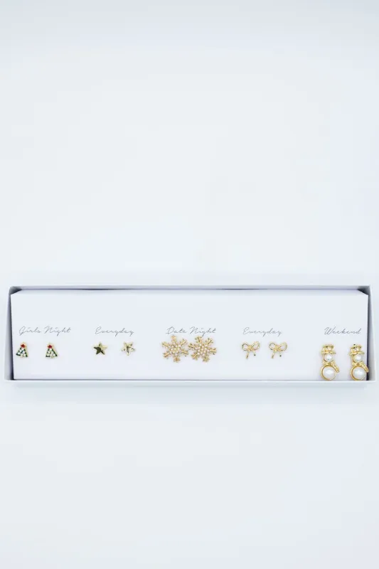 Christmas Season Earrings Gift Box Set | ED11156GRN sold by Glik’s