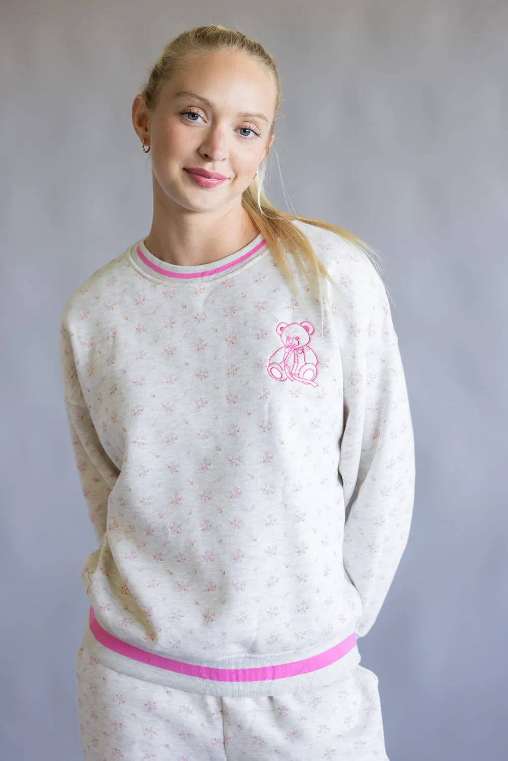 Simply Southern Love Varsity Crew Sweatshirt for Women in Gray | PP-0225-CRW-VARSITY-LOVE sold by Glik’s product image thumbnail 3