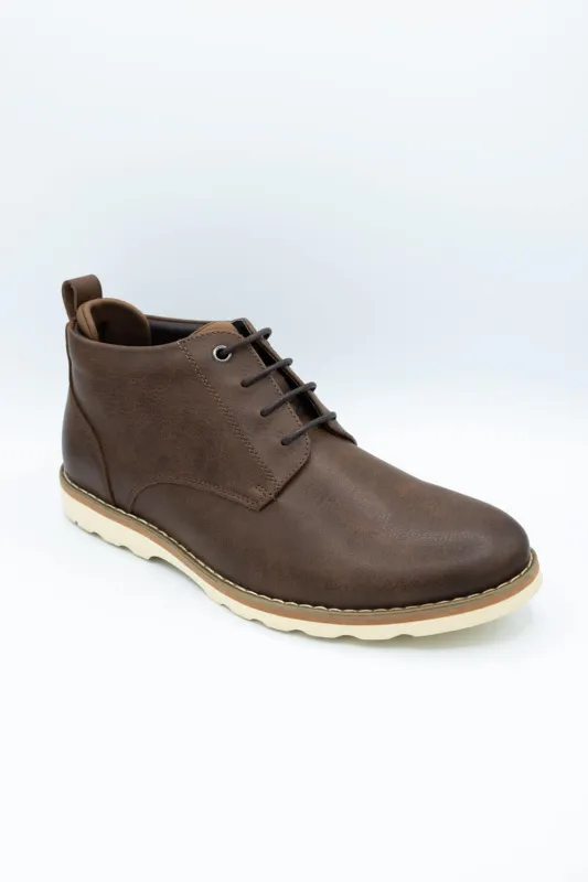 Steve Madden Brawly Lace Up Boots for Men in Cognac | MBRAWLY-COGNAC sold by Glik’s