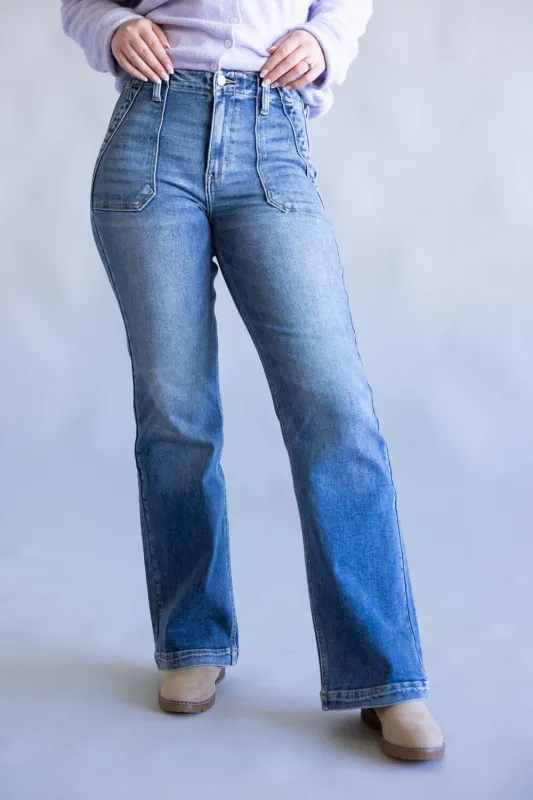 KanCan High Rise Flare Wide Jeans for Women | KC9434M sold by Glik’s