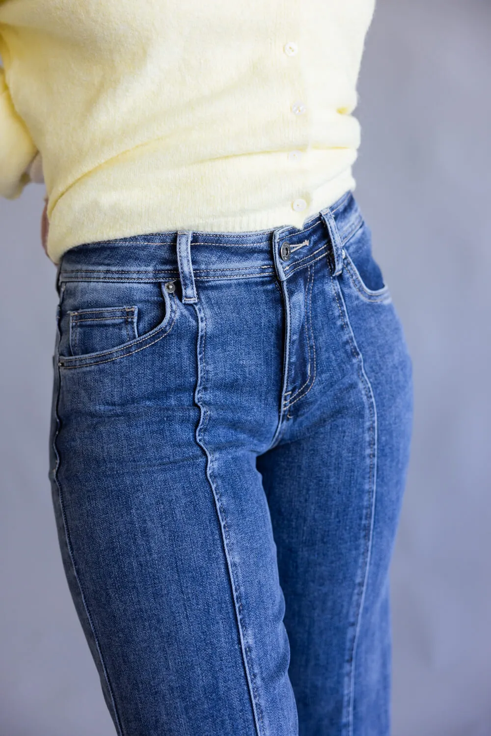 Mica High Rise Dark Wash Wide Leg Jeans for Women | MDP-W3535M sold by Glik’s product image thumbnail 3