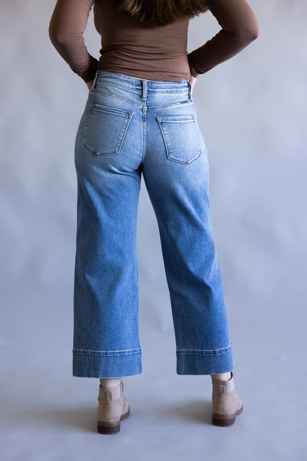 KanCan High Rise Crop Wide Leg Jeans for Women | KC2604M sold by Glik’s product image thumbnail 3