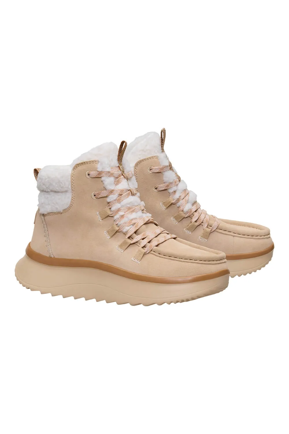 HEYDUDE Women’s Wendy Peak Apres Suede Cozy Stitch in Tan | 44367-265 sold by Glik’s product image thumbnail 2