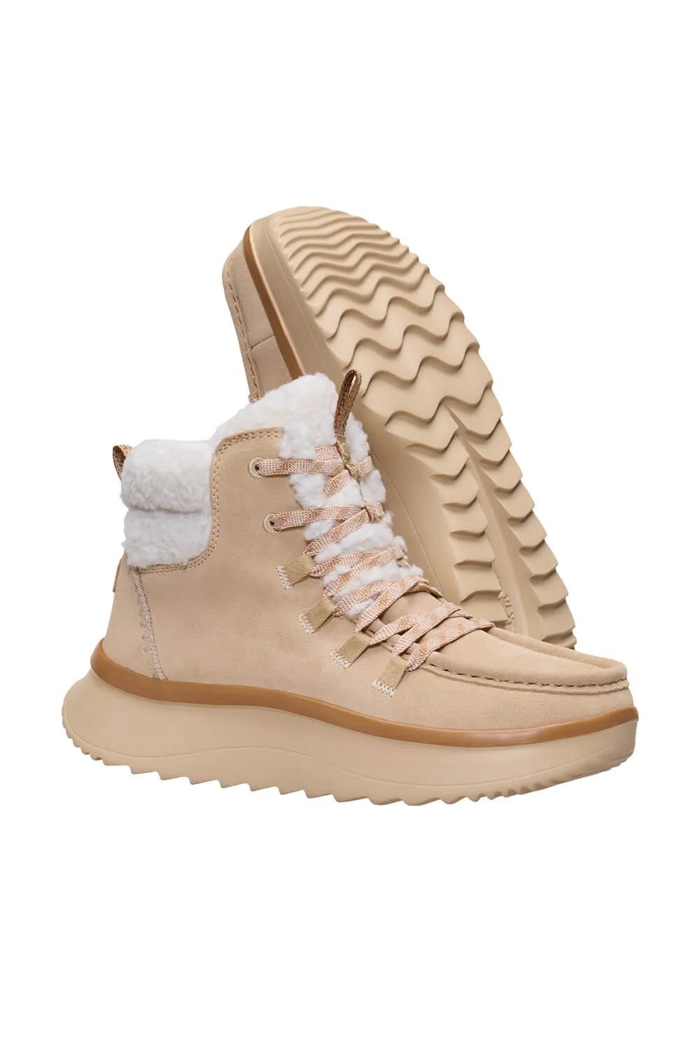 HEYDUDE Women’s Wendy Peak Apres Suede Cozy Stitch in Tan | 44367-265 sold by Glik’s product image thumbnail 3