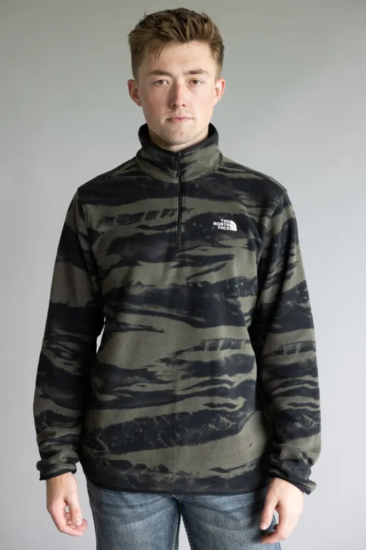 The North Face Glacier Freeze Quarter Zip for Men in Taupe Green | NF0A8D0W-D4O GREEN sold by Glik’s