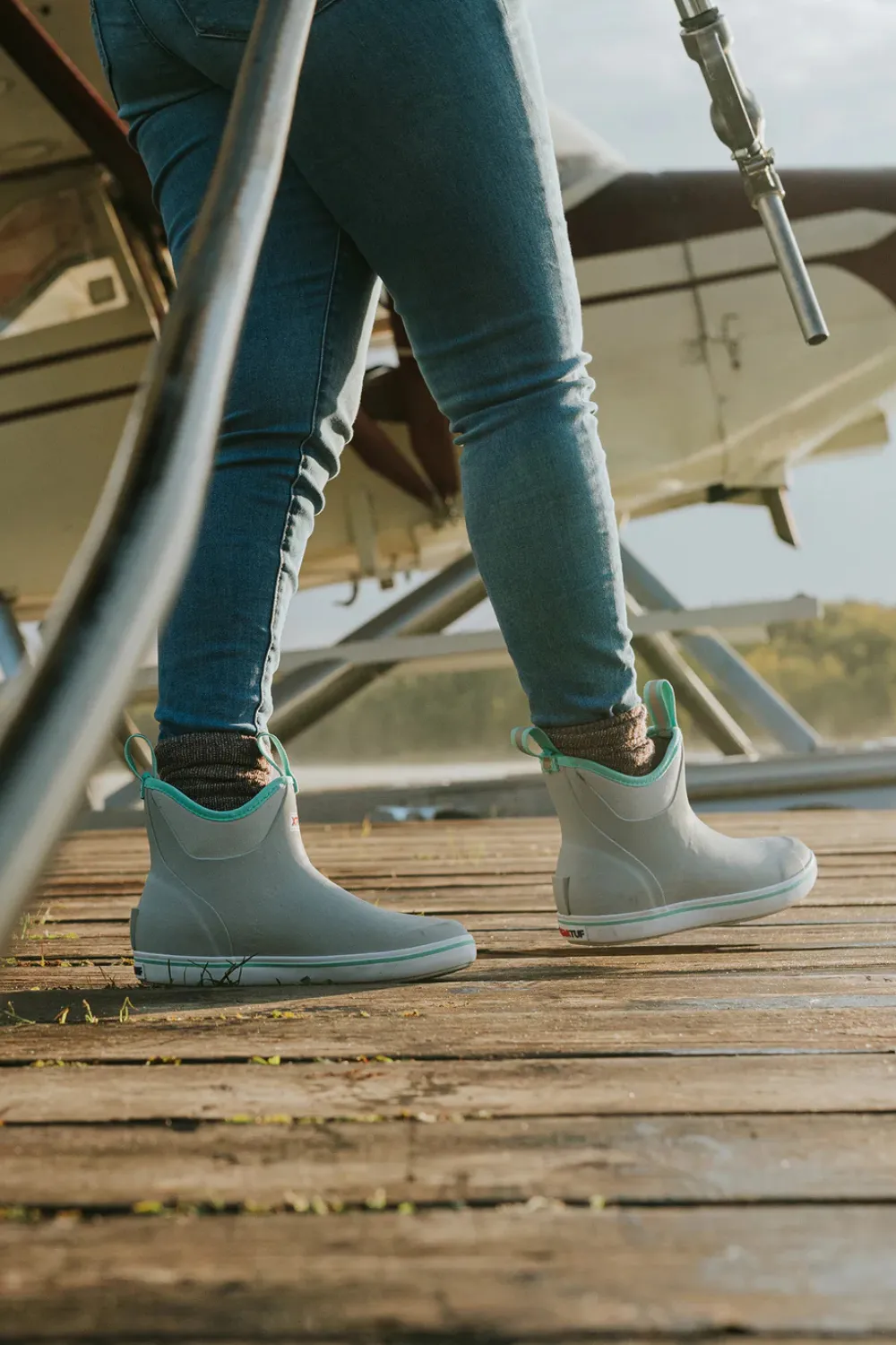 Xtratuf Ankle Deck Boot for Women in Grey | XWAB102 sold by Glik’s