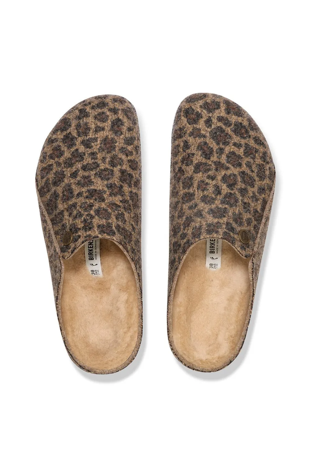 Birkenstock Zermatt Wool Felt Shearling Slippers for Men in Leo Toffee | 1030844 sold by Glik’s product image thumbnail 2