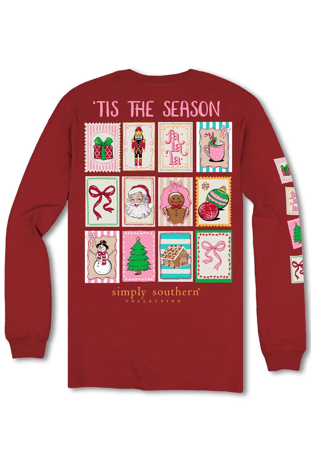 Simply Southern Plus Size Tis The Season Long Sleeve T-Shirt for Women in Red | EXT-LS-STAMPS-CARMINE sold by Glik’s product image thumbnail 2