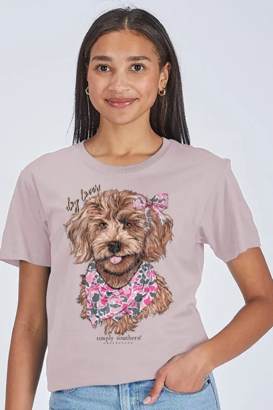 Simply Southern Dog Camo Bow T-Shirt for Women in Gray | SS-DOGCAMO-DRFTWD sold by Glik’s